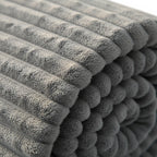 Fleece-Flanell-Decke | Breites Streifenmuster & Plüschoberfläche | 150 × 200 cm Sofadecke