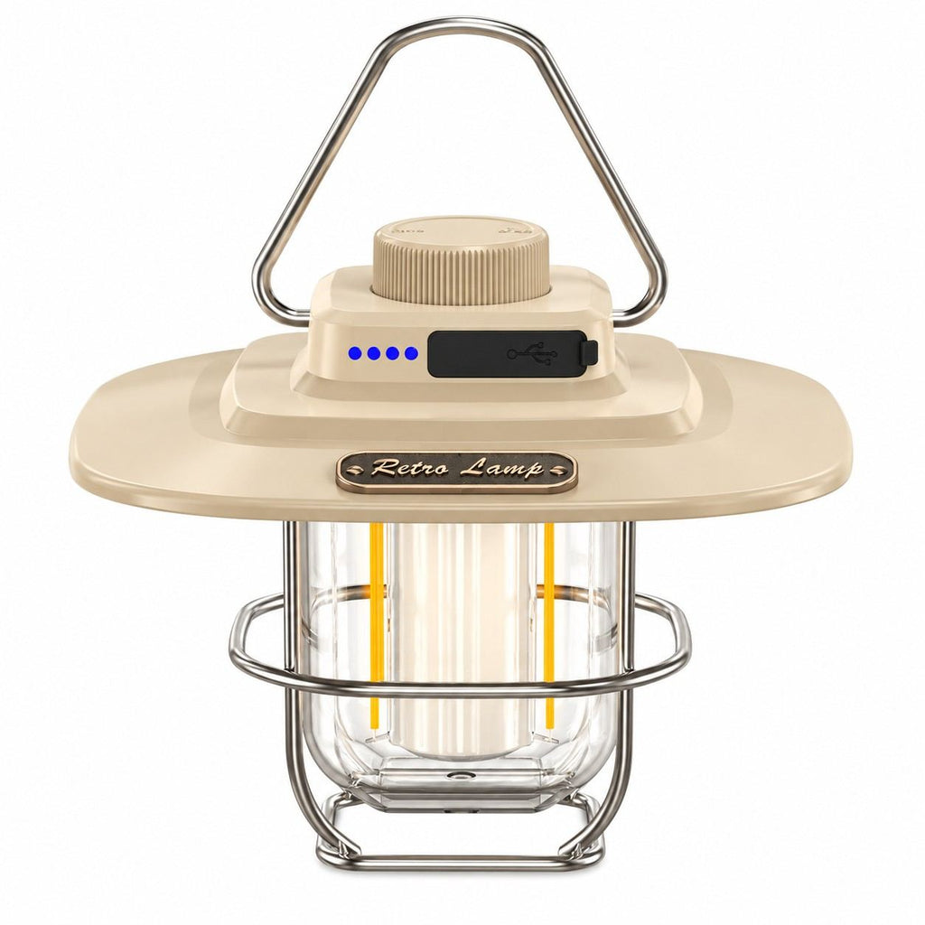 Wiederaufladbare LED-Campinglaterne | ABS & Metall | Dimmbares Licht