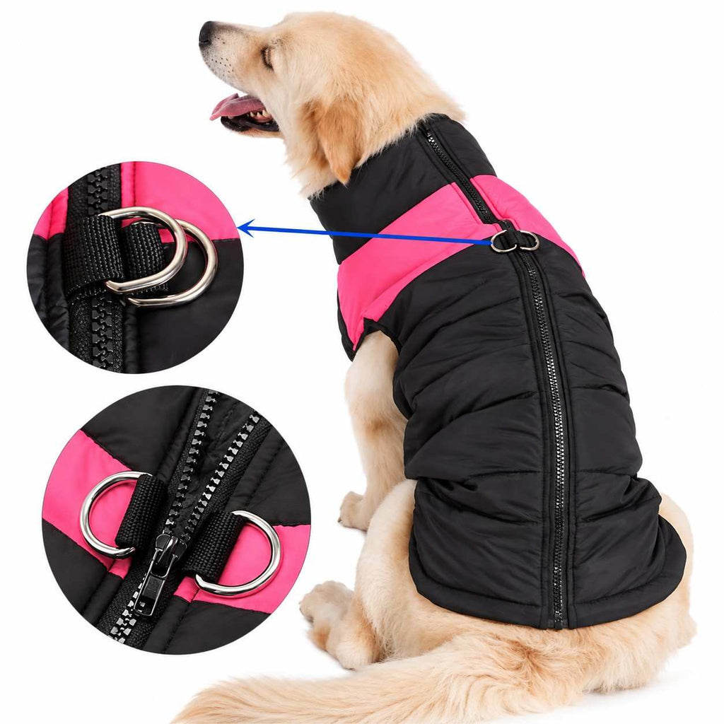 Winterjacke für Hunde | Polyester mit Karomuster | Hundemantel für Spaziergänge im Freien