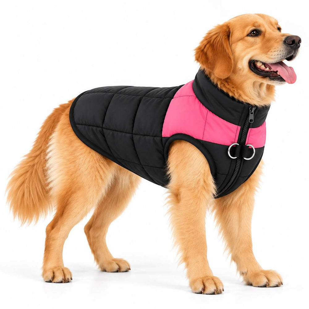 Winterjacke für Hunde | Polyester mit Karomuster | Hundemantel für Spaziergänge im Freien