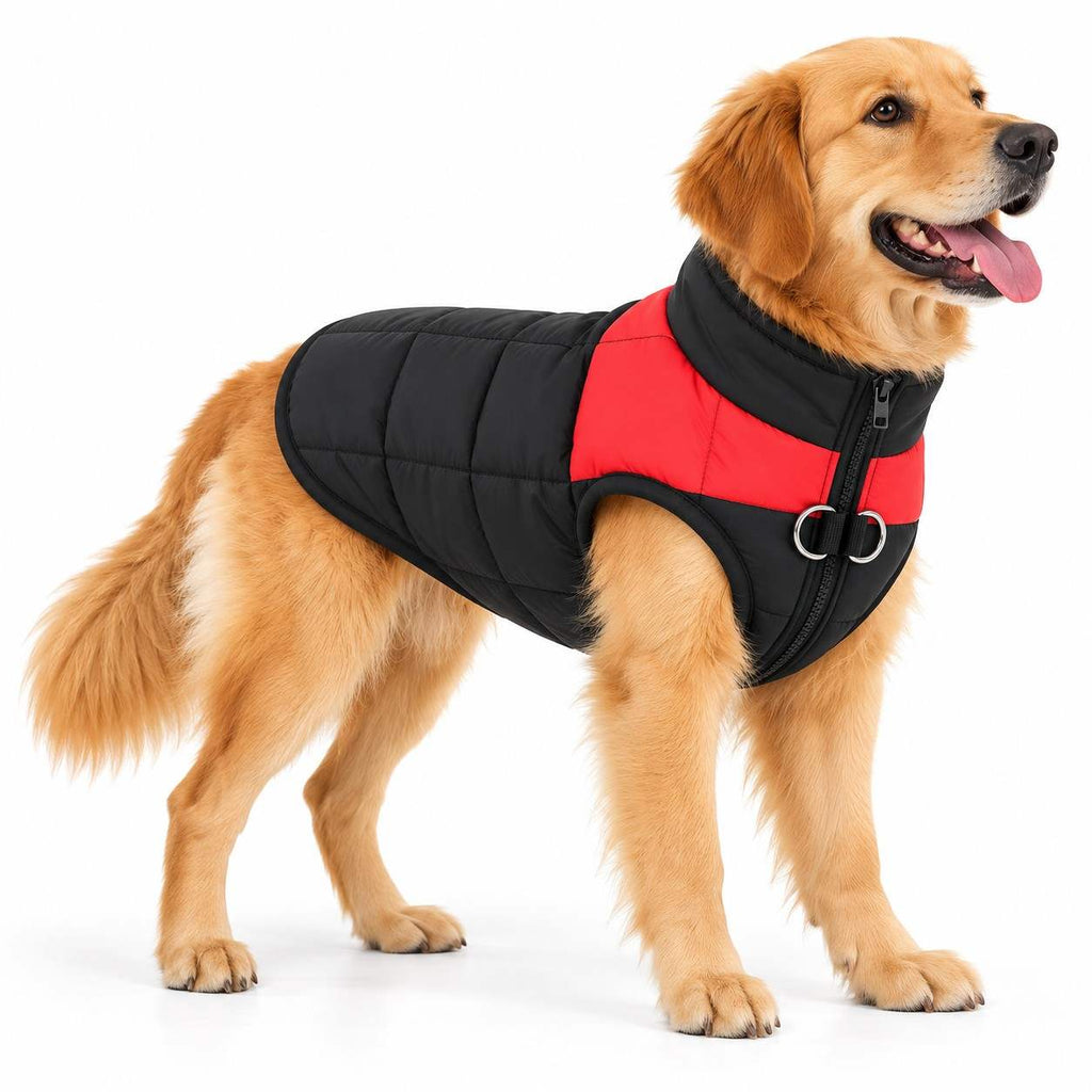 Winterjacke für Hunde | Polyester mit Karomuster | Hundemantel für Spaziergänge im Freien