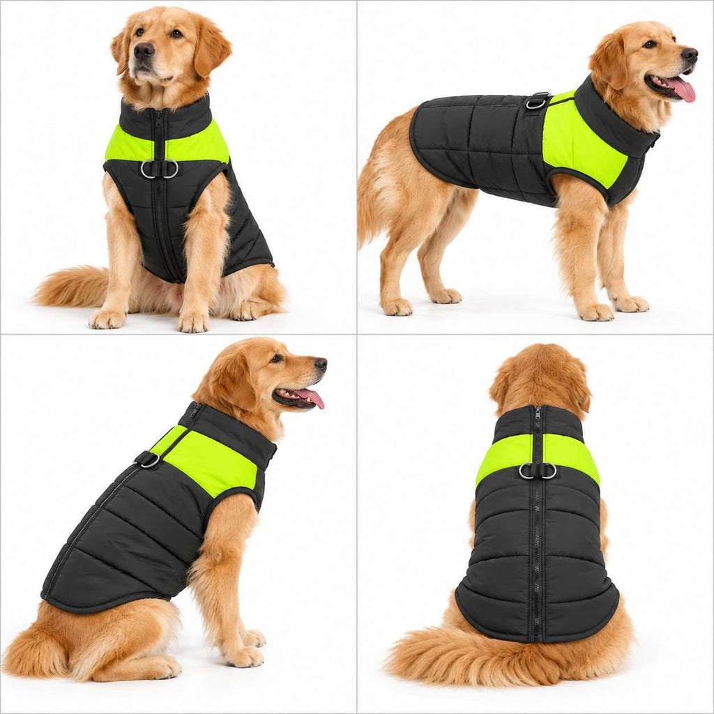 Winterjacke für Hunde | Polyester mit Karomuster | Hundemantel für Spaziergänge im Freien