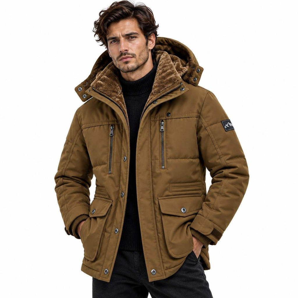 Winterparka | Integrierte Kapuze & Warmes Futter | Regular Fit mit Frontreißverschluss