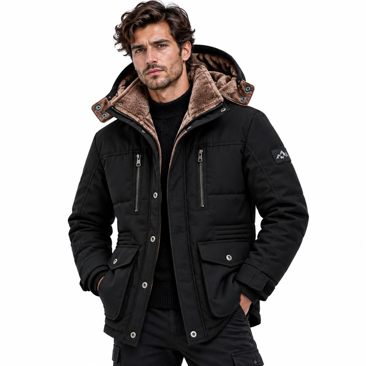 Winterparka | Integrierte Kapuze & Warmes Futter | Regular Fit mit Frontreißverschluss
