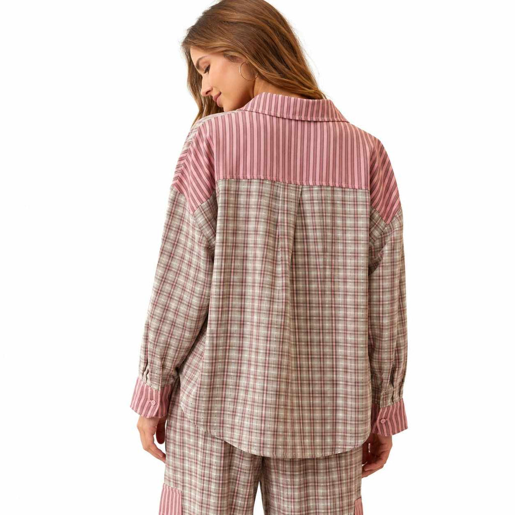 Zweiteiliges Pyjama-Set | Baumwolle & Elasthan | Lockerer Schnitt mit Stretch