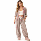 Zweiteiliges Pyjama-Set | Baumwolle & Elasthan | Lockerer Schnitt mit Stretch