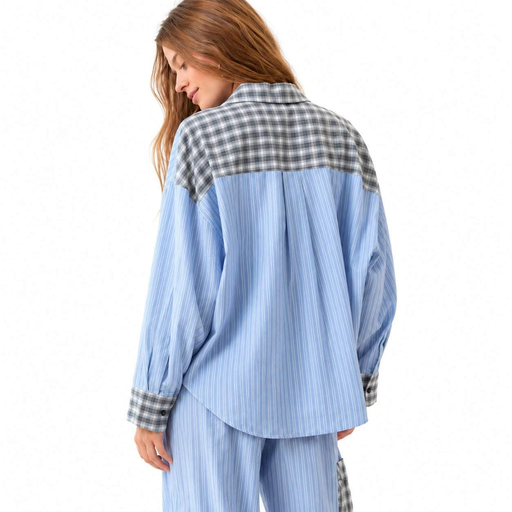 Zweiteiliges Pyjama-Set | Baumwolle & Elasthan | Lockerer Schnitt mit Stretch