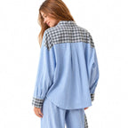 Zweiteiliges Pyjama-Set | Baumwolle & Elasthan | Lockerer Schnitt mit Stretch