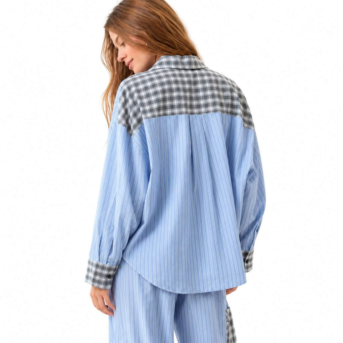 Zweiteiliges Pyjama-Set | Baumwolle & Elasthan | Lockerer Schnitt mit Stretch