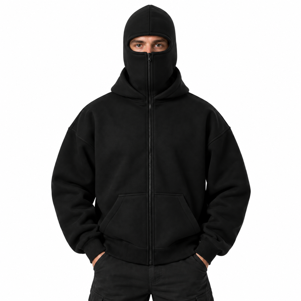 Oversized Hoodie aus Baumwollmix | Lockere Kapuzenjacke | Reißverschluss & Streetwear