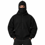 Oversized Hoodie aus Baumwollmix | Lockere Kapuzenjacke | Reißverschluss & Streetwear