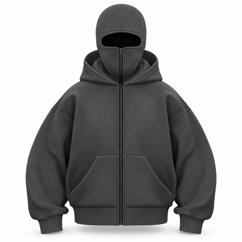 Oversized Hoodie aus Baumwollmix | Lockere Kapuzenjacke | Reißverschluss & Streetwear