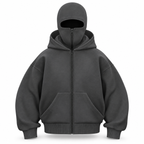 Oversized Hoodie aus Baumwollmix | Lockere Kapuzenjacke | Reißverschluss & Streetwear