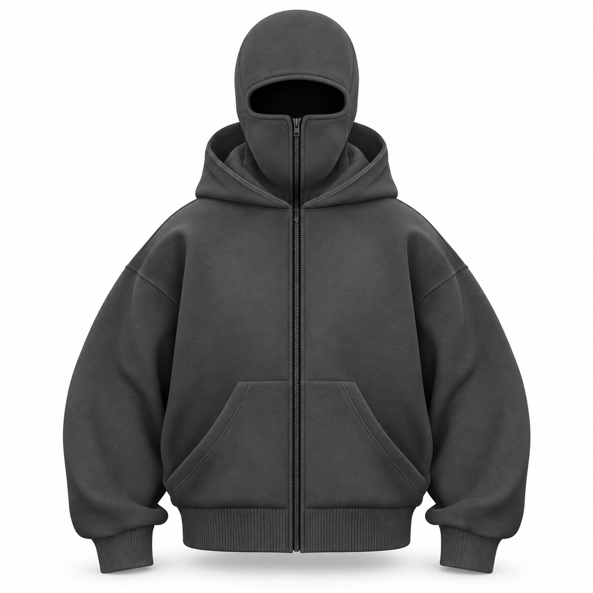 Oversized Hoodie aus Baumwollmix | Lockere Kapuzenjacke | Reißverschluss & Streetwear