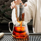 Borosilikat Glas Tee Set 400–1350ml - Glas Teekanne Mehrgrößen