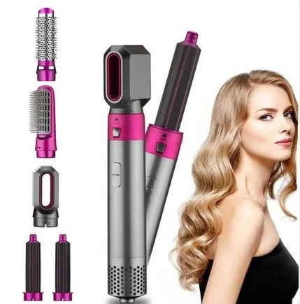 5-in-1 Haarstyler Föhn - 1000W Locken & Glättsystem