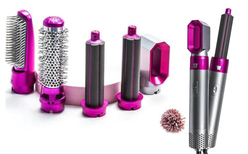 5-in-1 Haarstyler Föhn - 1000W Locken & Glättsystem