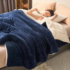 Wendedecke aus Mikrofaser | Doppelseitiges Strickgewebe | Weicher Überwurf für Sofa und Bett