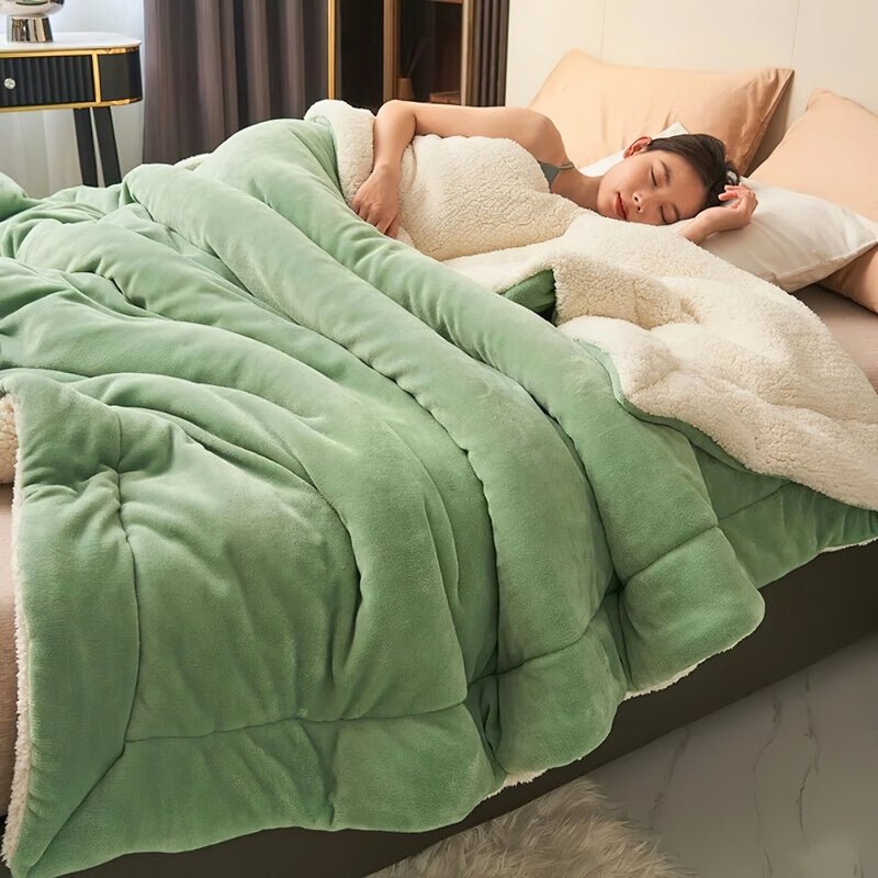 Wendedecke aus Mikrofaser | Doppelseitiges Strickgewebe | Weicher Überwurf für Sofa und Bett