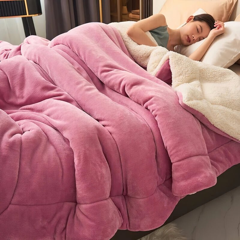 Wendedecke aus Mikrofaser | Doppelseitiges Strickgewebe | Weicher Überwurf für Sofa und Bett