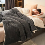 Wendedecke aus Mikrofaser | Doppelseitiges Strickgewebe | Weicher Überwurf für Sofa und Bett