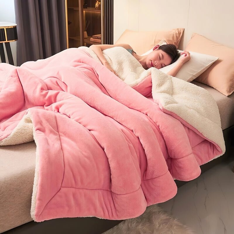 Wendedecke aus Mikrofaser | Doppelseitiges Strickgewebe | Weicher Überwurf für Sofa und Bett